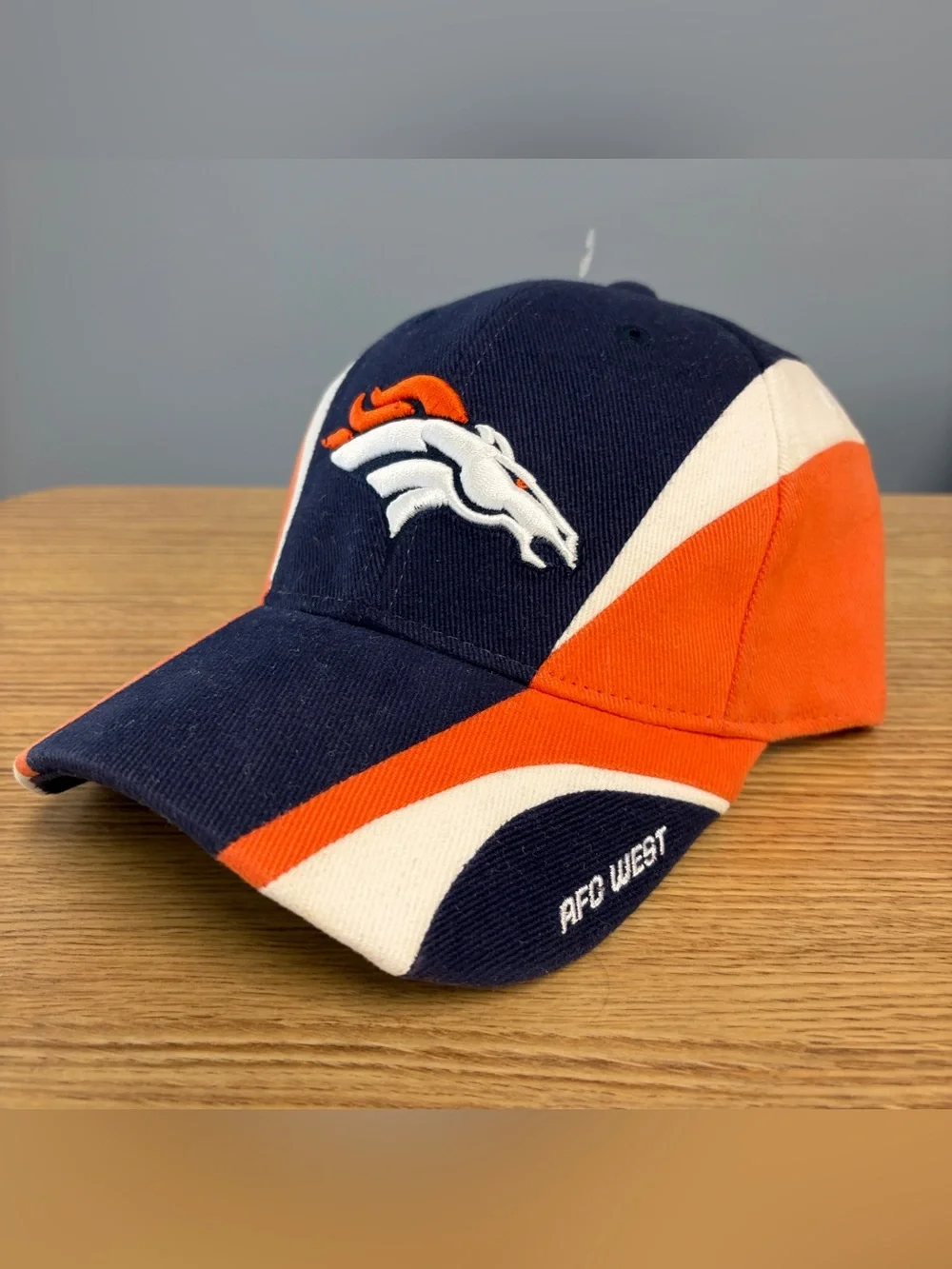 Vintage Reebok Denver Broncos Hat Cap Strapback Adjustable NFL AFC West Blue